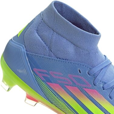 Футбольні бутси Adidas Damen F50 Pro Firm Ground Mid Top, розмір 44 2/3 EU, синій, Fusion, лимонний, рожевий
