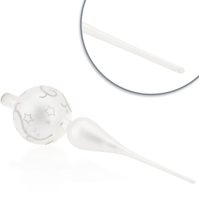 Різдвяна верхівка для ялинки 33 см біла com-four