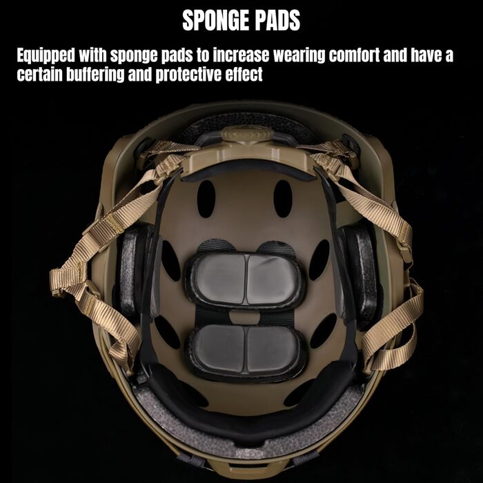 Страйкбольні швидкі піжамні шоломи відкритий тактичний бойовий військовий захисний спортивний шолом полювання CS пейнтбол напівпокритий шолом зелений L