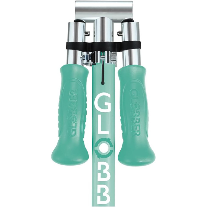 Дитячий самокат Globber Flow Foldable Junior Lights складаний, з підсвічуванням коліс та регульованим кермом, від 3 років, м'ятний