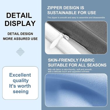 Контурна подушка з піни з ефектом пам&39яті - подушка для підтримки шийного відділу хребта для полегшення болю в шиї, ортопедична ергономічна подушка для сну на боці, м&39який охолоджувальний чохол