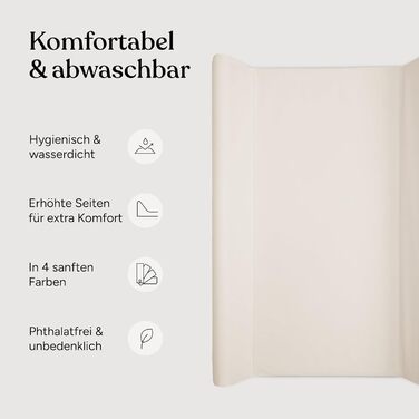Пеленальний килимок з клином, що миється - Гігієнічний, безпечний та універсальний, бежевий Пеленальний килимок 50x70 Пеленальний