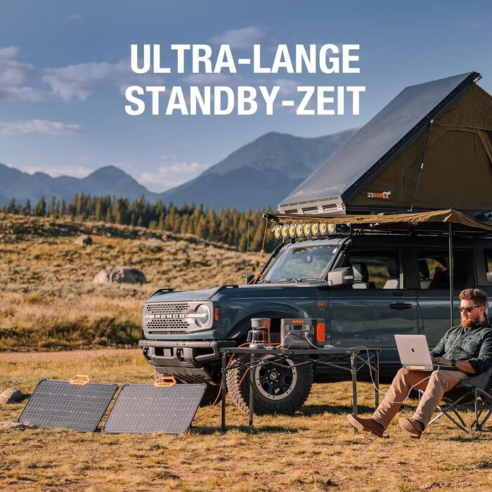 Сонячний генератор Jackery 1000 Pro із сонячною панеллю 100 Вт, електростанція потужністю 1002 Втгод із сонячними модулями, швидка зарядка змінного струму за 1,8 години, два порти PD 100 Вт, для кемпінгу та відключень електроенергії E1000 Pro100 Вт