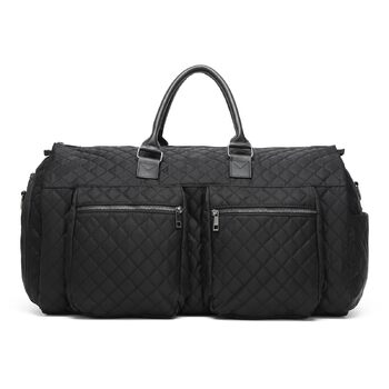 Сумка для одягу Seyfocnia Convertible для жінок, шкіряні сумки для одягу з чохлом для взуття, підвісні дорожні сумки 2-в-1, модні чорні