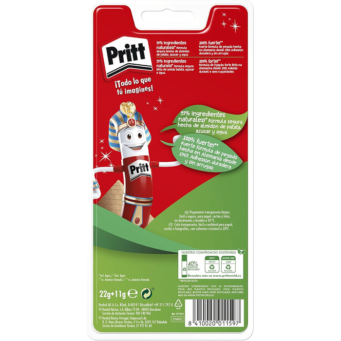 Клей-олівець Pritt 949433, 22 г і 11 г