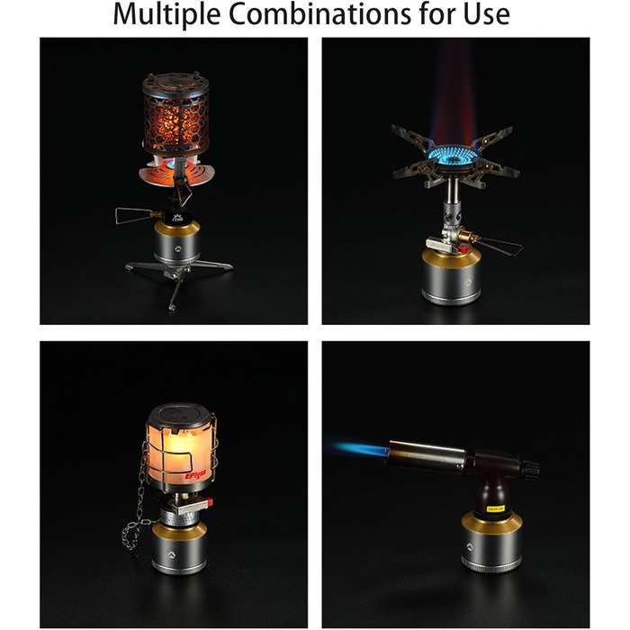 Портативний газовий ліхтар Campingmoon для кемпінгу, намету, свічки (BKT-1D15)