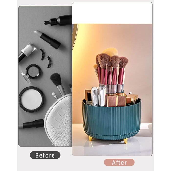Косметичний органайзер для макіяжу, органайзер для пензлів, що обертається на 360, косметична полиця косметичні органайзери для де