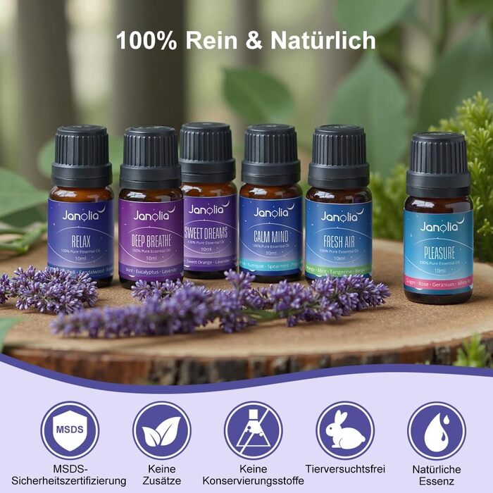 Натуральні ефірні олії для дифузорів, чисті ефірні олії для зволожувачів повітря, набір ефірних олій для дифузорів, ідеальні ароматичні олії для дому, офісу, спа