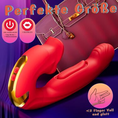 Фалоімітатор-вібратор Naughty Devil для жінок з APP, 5 режимів «язика», 7 режимів вібрації та 7 режимів ударів