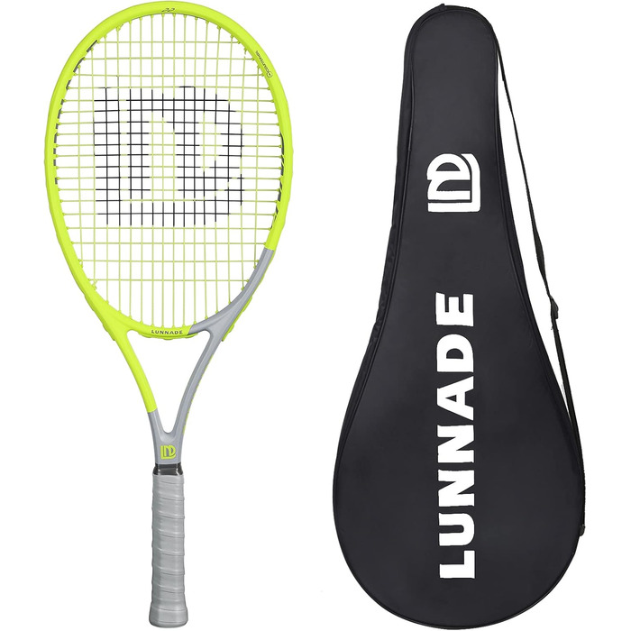 Тенісна ракетка Pro Elite 27" Head-Yellow 280 г алюміній+карбон готова до гри 658 см² XL sweet spot для жінок чоловіків початківців та середнього рівня чорно-жовта матова + фірмовий чохол найпопулярніший колір 2025