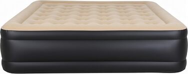 Самонадувальний надувний матрац/ліжко AVENLI для 2 осіб, 203x157x47 см, надувне гостьове ліжко з вбудованим насосом, надзвичайно висока спальна поверхня, флокована поверхня для кемпінгу та дому