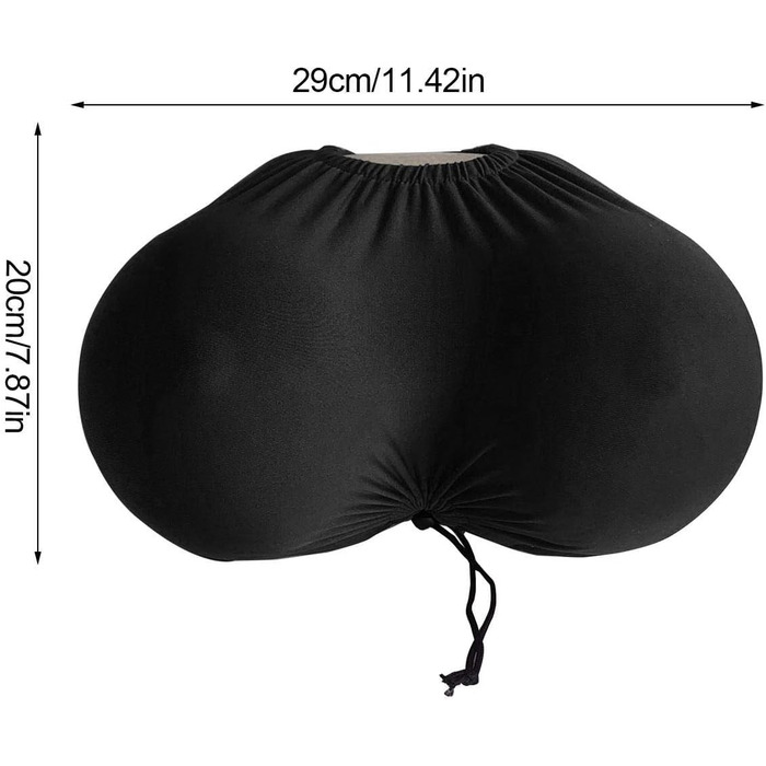 Жіноча подушка для грудей, штучна подушка для грудей, плюшева подушка для пар та подарунків на день народження, м&39яка подушка для сну з піни з ефектом пам&39яті 29 x 20 x 14 см, чорна