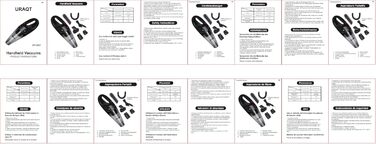 Акумуляторний ручний пилосос URAQT, 4 в 1 8500PA Легкий акумуляторний 120 Вт автомобільний пилосос Зарядка від USB з миючим фільтр