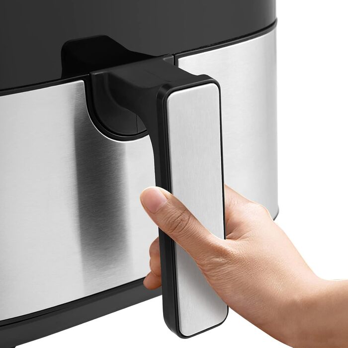 Цифрові фритюрниці TUKAILAi 5 л зі швидкою циркуляцією повітря та екраном одним дотиком, 8 попередніх налаштувань приготування, кошик з антипригарним покриттям, таймер контролю температури, кошик з антипригарним покриттям, безмасляна картопля фрі для дому