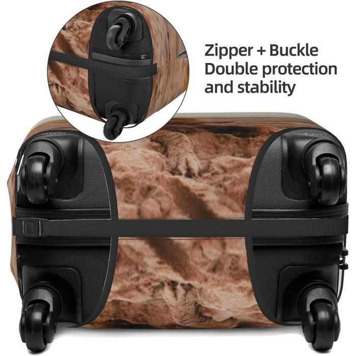 Чохол для валізи BAFAFA з принтом, захисний чохол для багажу, еластичний захист від подряпин та пилу, чорний, розмір 95