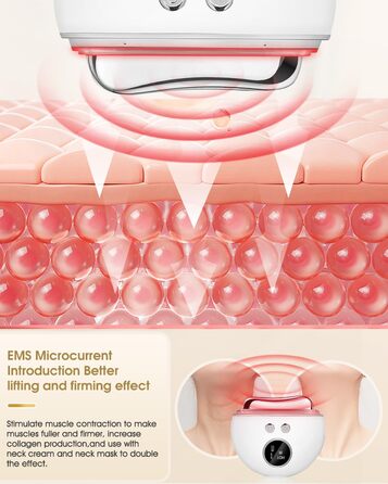 Масажер для обличчя Guasha електричний світлодіодний синій, зелений і червоний світлотерапія, тепловий масажер для обличчя 9 рівнів інтенсивності Масажер для обличчя Антивіковий підтяжка обличчя Зменшення набряклості Білий