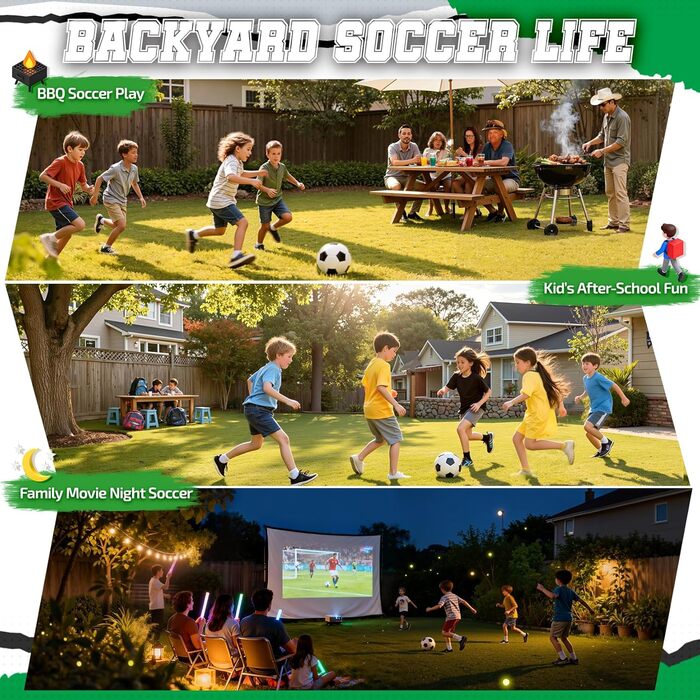 Футбольні ворота Happy Jump складні для дітей та дорослих 1 або 2 ворота 120x90 / 152x110 / 213x152 см Додатково з м&39ячем, насосом, конусами та мішенню Для саду та подарунка 1-152x110 см жовтого кольору