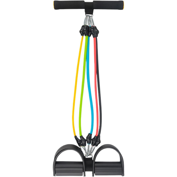 Еспандер для педалей, тренажер для м&39язів живота еластичний, нековзний, регульований, для фітнесу, тонусу, розтяжки вдома, чорний