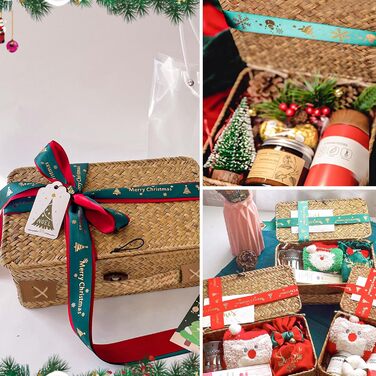 Кошик для зберігання з ротанга з кришкою, 3 шт. плетених кошиків з натуральної морської трави, багатофункціональна коробка для зберігання іграшок, косметики, туалетного паперу для ванної кімнати, велика - 3 шт. - кавового кольору