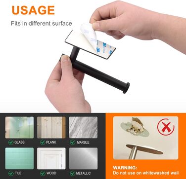 Самоклеючий тримач для туалетного рулону, тримач для туалетного рулону для унітазу без свердління, тримач для туалетного рулону, н