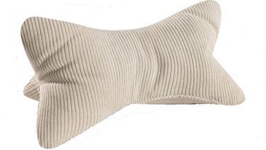 Подушка для читання Selma Cord Look, ергономічна форма для підтримки шиї або попереку, гнучка опора для книг, електронних книг або планшетів (натуральна)