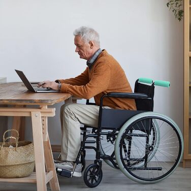 М'які 2 упаковки м'які зручні подушки Rollators Walker Handle Накладки для милиць Rollator, нековзні дихаючі аксесуари для пересування бірюзовий