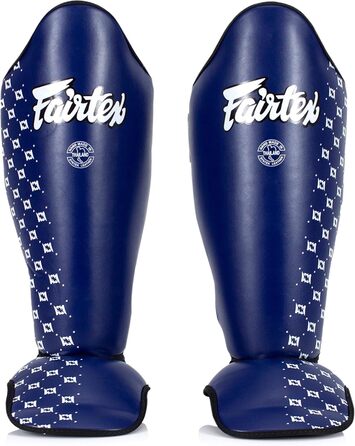 Щитки для гомілок Fairtex SP5 для муай-тай для чоловіків, жінок та дітей Високоякісні, легкі та міцні Покращений захист від болю в гомілці під час тренувань або спарингів, розмір S, синій