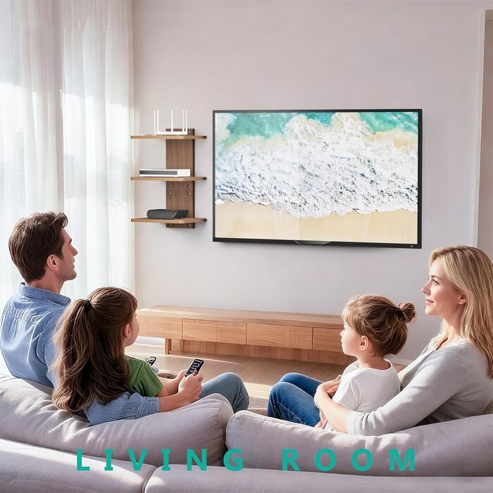 Плаваючі полиці для розважального центру WALI, витримує до 10 кг, полиця для телевізора з посиленою деревиною для DVD-програвачів, кабельних приставок, ігрових консолей, аксесуарів для телевізорів (CS201N), 1 полиця, 3 полиці