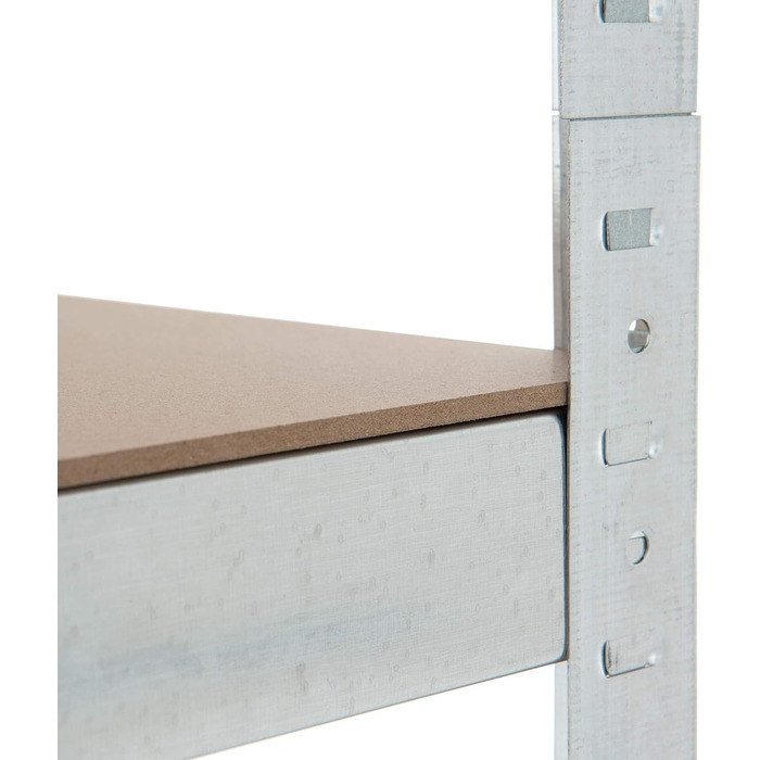 Безболтовий стелаж ESTEXO, стелажі для зберігання, 21 модель на вибір, надміцні стелажі, стелажі для підвалу, стелажі для майстерні, стелажі для робочого столу, гаражні стелажі (оцинкований / 170x75x30см / 350кг) 170x75x30см / 350кг оцинкований