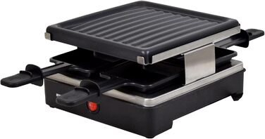 Раклет Syntrox Germany RAC-600W-Brienz з пластиною для гриля з антипригарним покриттям і пластиною з натурального каменю (гарячий камінь)