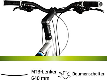 Гірський велосипед Galano Tandem 26 дюймів Nashville 24 швидкості MTB Hardtail чорний/сірий 53/46 см
