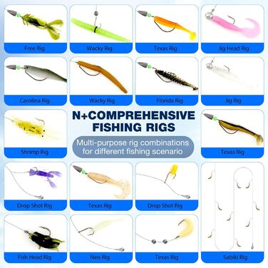 Набір рибальських снастей із 460 предметів, рибальські приманки для судака, форелі, окуня, рибальські аксесуари з ящиком для снастей, гачки, рибальські приманки, ящик для рибальських приманок на 3 полиці. Підходить для початківців та професіоналів.