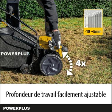 Електричний аератор газону POWXG75130, 1300 Вт, ширина захоплення 320 мм 2-в-1 вентилятор та аератор для вашого саду