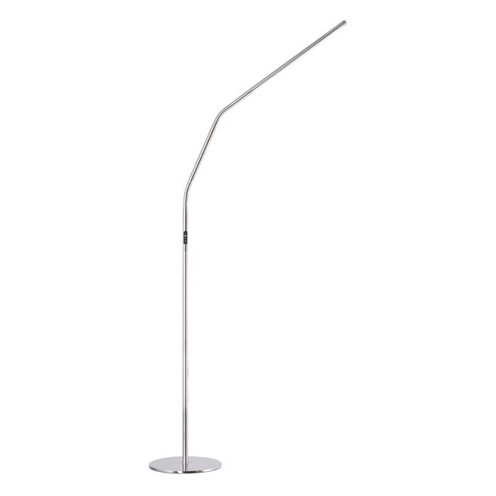 Світлодіодна торшерна лампа Daylight Slimline 4 6000K, 3200 Lux, 4 рівні яскравості, порт USB-C, захисний екран від відблисків, регулювання висоти, для дому та вітальні, шліфована сталь