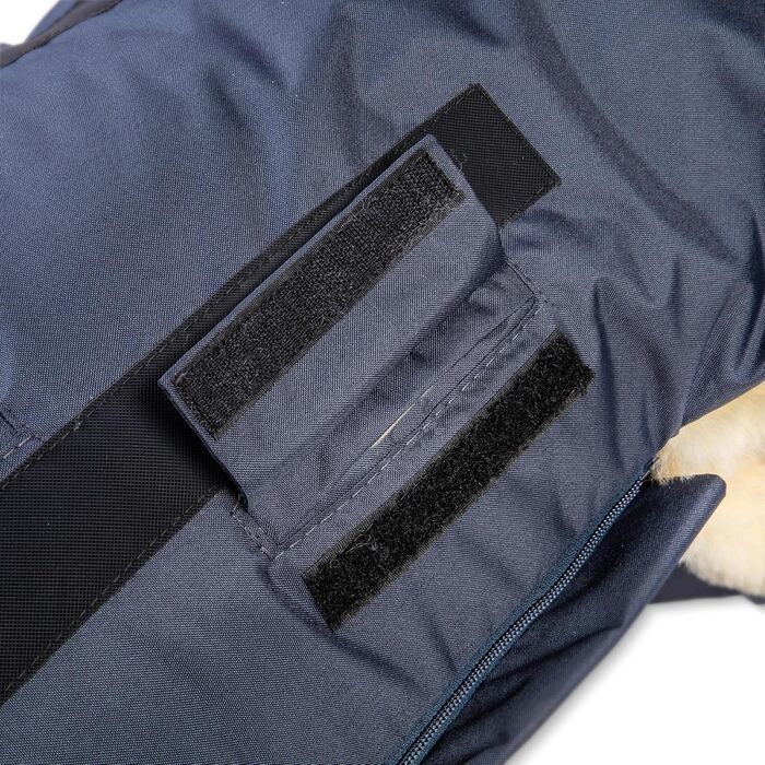 Муфта для ніг з овчини, сертифікована Oeko-TEX, 45x97 см, вітро- та водонепроникна, задня частина на блискавці, можна прати при те