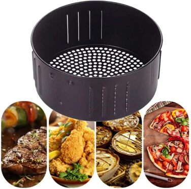 Змінний кошик для фритюрниці Аерофритюрниця 2.6 л/3.5 л Кошик для смаження з антипригарним покриттям Міцне смаження Чавунне деко для випікання Універсальна форма для хліба Аксесуари для фритюрниці для всіх фритюрниць Змінний кошик для фритюрниці 3.5 л