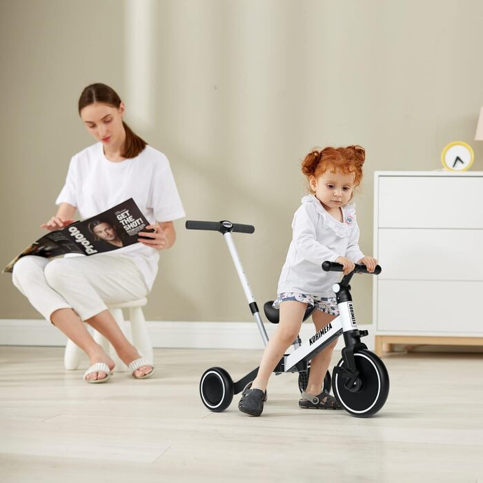 В 1 дитячий триколісний велосипед-балансир від 1 року, дитячі триколісні велосипеди-балансири з регульованим по висоті сидінням дл