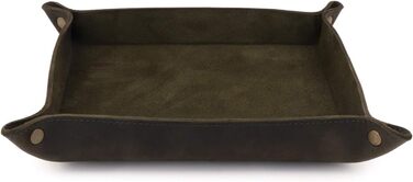 Лондо, шкіряний органайзер для зберігання речей, практична скринька для гаманців, годинників, ключів, монет, мобільних телефонів та канцелярського приладдя, зелений