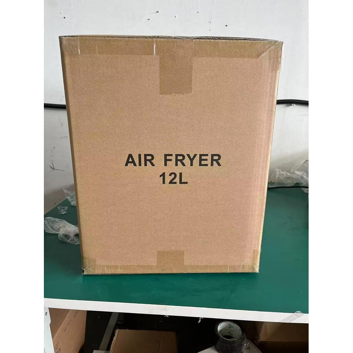 Фритюрниця PRIJESSE 12 л, багатофункціональна фритюрниця з гарячим повітрям, фритюрниця 1800 Вт зі світлодіодним сенсорним екраном, 10 програм, підтримка тепла та функція дегідратора, включаючи брошуру з рецептами та аксесуари 12 л Вертикальний екран