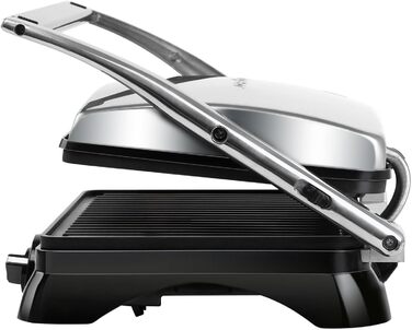 Контактний гриль Panini Grill, Бутербродниця, 2000 Вт, нержавіюча сталь з антипригарним покриттям, 180 градусів відкидний, контроль температури, ОДНОРАЗОВА УПАКОВКА., 30KLU- XXL