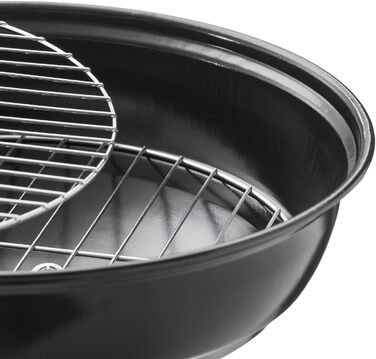 Мікрогриль для кемпінгу, гриль-чайник, міні-гриль компактний дорожній гриль на деревному вугіллі, настільний гриль, емальована нержавіюча сталь, 38 см (зелений)