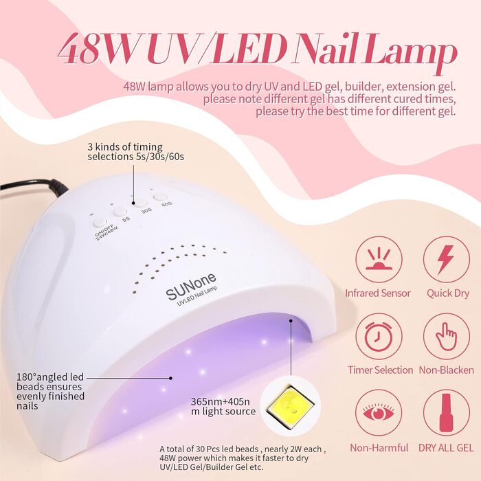 Стартовий набір BORN PRETTY з лампою (47 елементів)