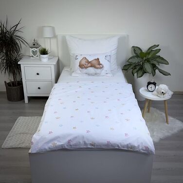 Дитяча постільна білизна Jerry Fabrics з плюшевим ведмедиком на хмарі 100x135 см 100 бавовна