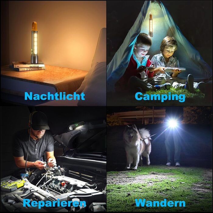 Акумуляторний світлодіодний ліхтарик, 500 000 люмен, 9 режимів, надзвичайно яскравий XHP90.2 із можливістю масштабування та водонепроникний IPX7, потужний ліхтарик для кемпінгу, походів, надзвичайних ситуацій, чорний 1