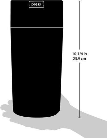 Вакуумний контейнер Tightvac, від 142 мл до 680 мл, чорний корпус/чорний ковпачок