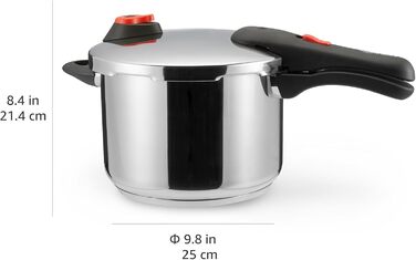 Скороварка Storeo Basics із нержавіючої сталі з парою та підтримкою індукції, 6 л, срібляста
