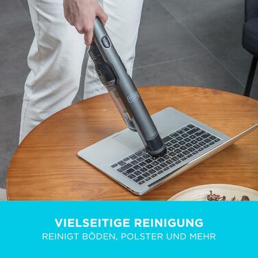 Акумуляторний ручний пилосос 12В у супертонкому дизайні, акумуляторний, сучасний цифровий двигун, 2 рівні всмоктування, вкл. заряд