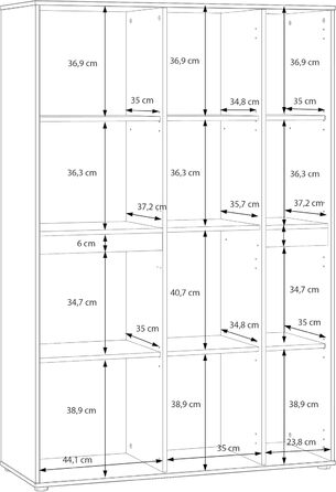 Шафа 100 110, сучасна шафа з рейковим дизайном, 5-дверна, спальня, декор дерева Maulella Oak Kashmir Beige, 109,3 см завширшки x 161,7 см заввишки x 41,5 см завглибшки