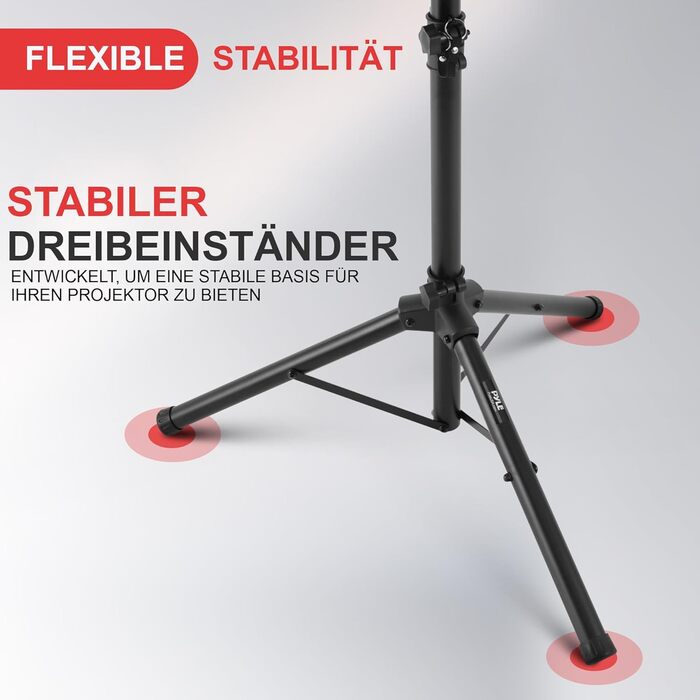 Стійка для ноутбука та проєктора Pyle, регульована по висоті для сцени, офісу та студії, складна, міцна, висота 65100 см, для ноутбуків, проєкторів, DJ та презентацій. Висота 65-100 см