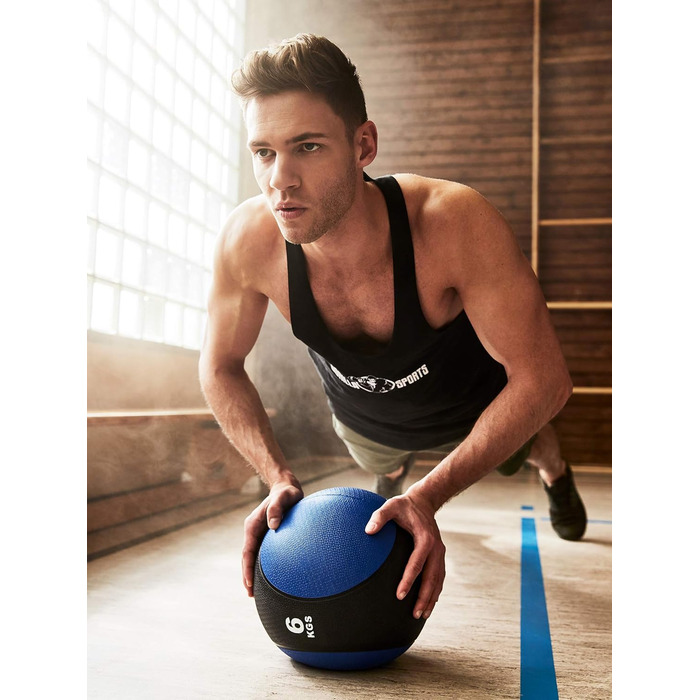 Медичний м&39яч GORILLA SPORTS - одинарний/комплект, обважнювачі 1 кг, 2 кг, 3 кг, 4 кг, 5 кг, 6 кг, 7 кг, 8 кг, 9 кг, 10 кг, з чіпкою поверхнею, виготовлені з гуми, вибір кольорів - слем-м&39яч, вага-м&39яч, тренувальний м&39яч, слем-м&39яч 2 кг - чорно-
